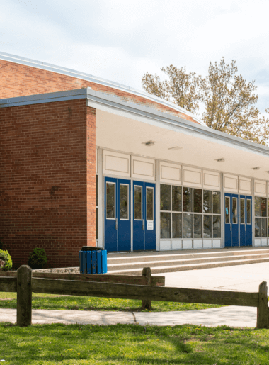 exterior shot of a school